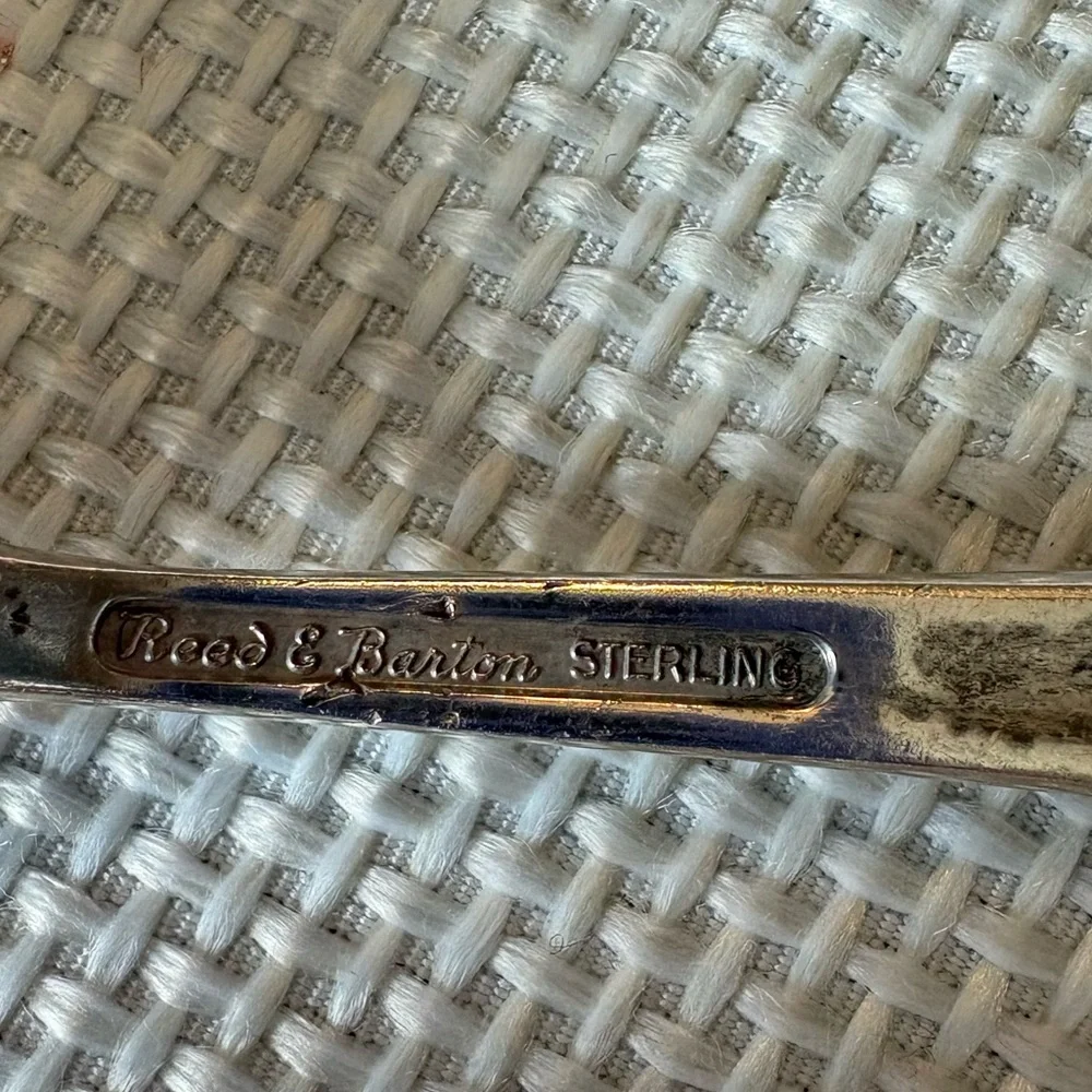 Reed & Barton Silver Sculpture Casserole Serving Spoon Sterling Heavy 1950s